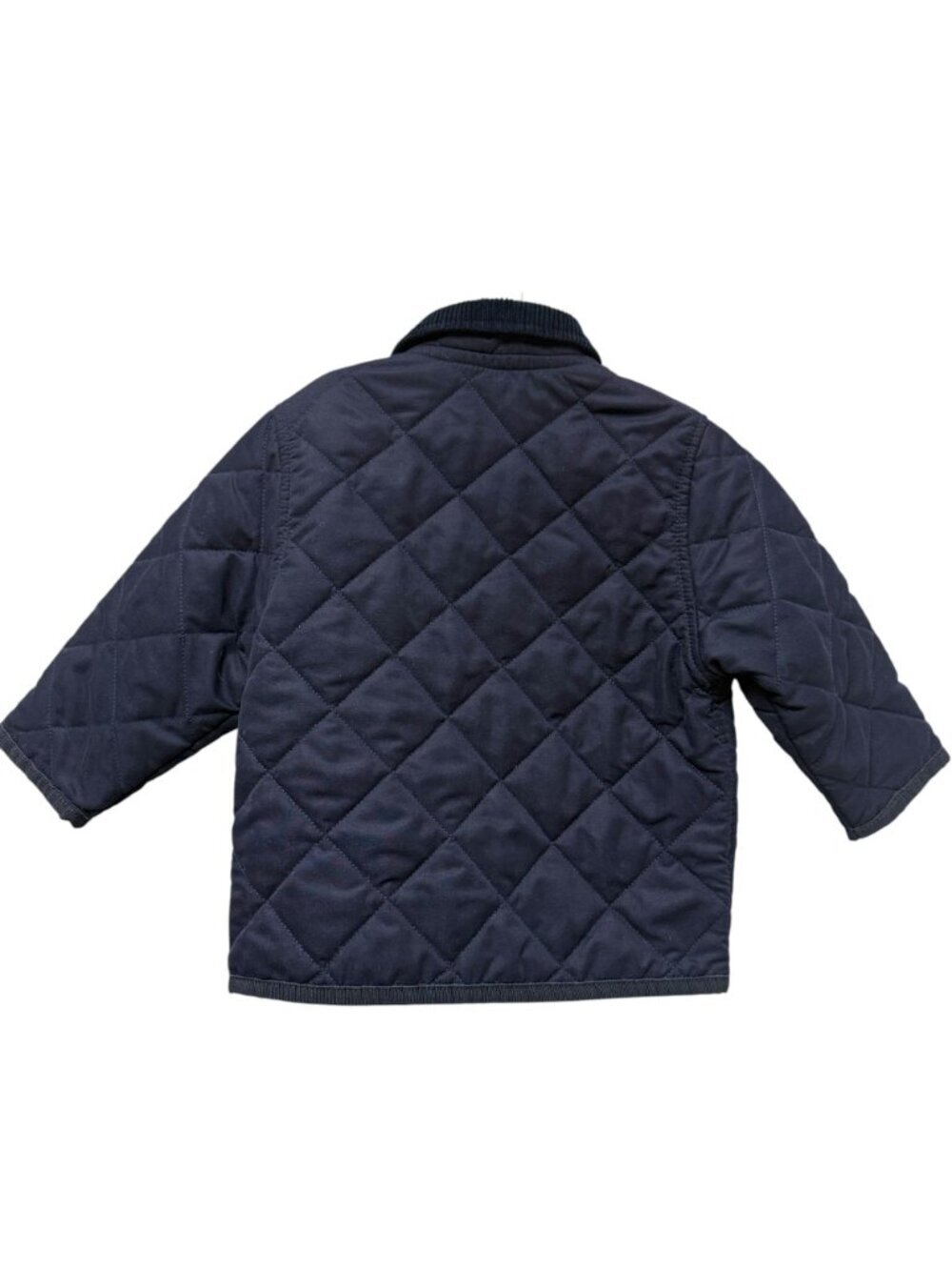 Peter Elliot Toddler Boys Quilted Jacket Size 2 Navy Barn Coat Corduroy Collar - Picture 5 of 10